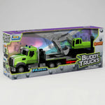 2-in-1 RC Lowbed Semi-Trailer Truck & Excavator Toy Set - 1:12 Scale