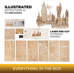 Ugears Harry Potter Hogwarts Castle 3D Wooden Puzzles for Adults