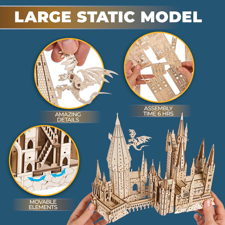 Ugears Harry Potter Hogwarts Castle 3D Wooden Puzzles for Adults