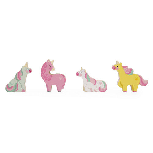 Janod Unicorn Rainbow House - 4 Figures & Secret Mirror