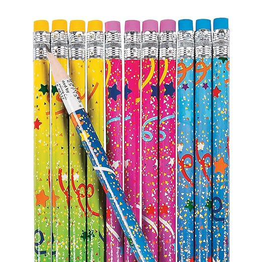 Vibrant Multicolor Wooden Confetti Pencils