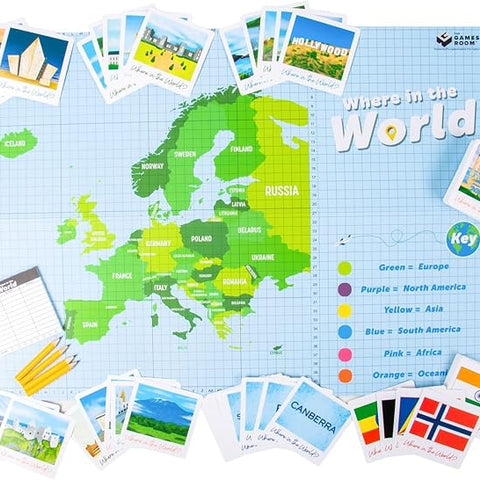 Where in the World Board Game – The World Game Fun Geography Board Game