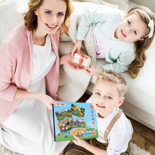 Wooden Dinosaur Jigsaw Puzzles Set (4 Packs)
