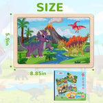 Wooden Dinosaur Jigsaw Puzzles Set (4 Packs)