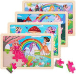 Wooden Dinosaur Jigsaw Puzzles Set (4 Packs)