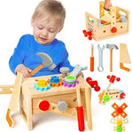 Wooden Toddler Tool Set Montessori Construction Kit (29 pcs)