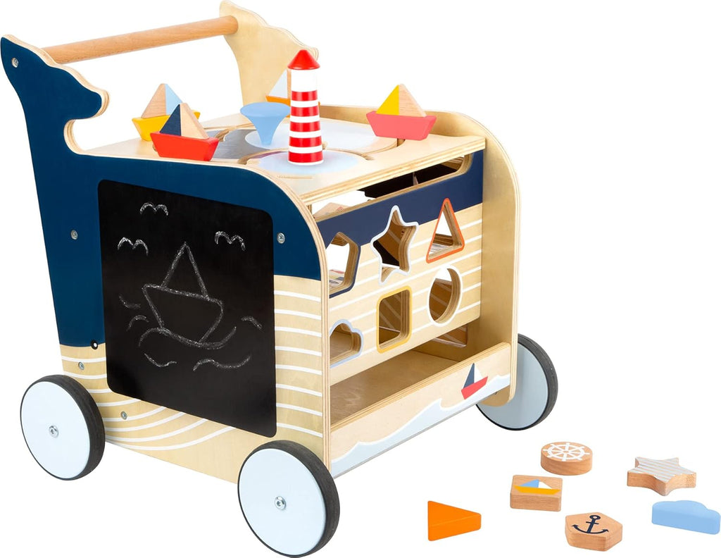 Wooden Whale Baby Walker by Small Foot