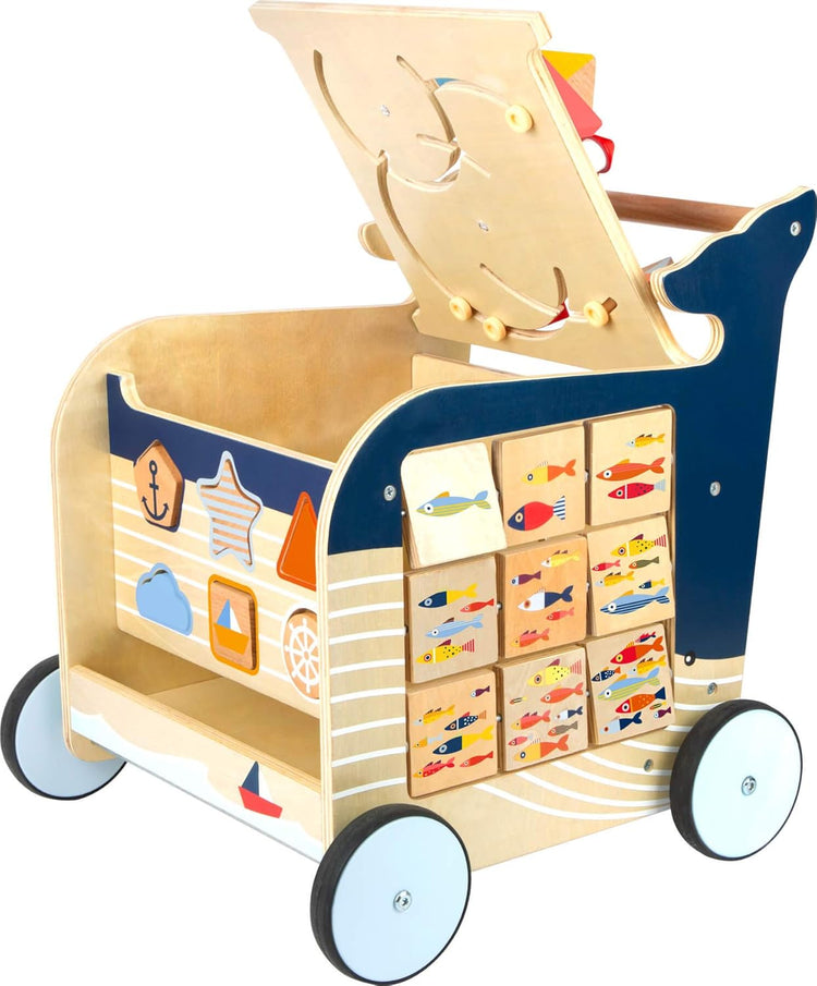 Wooden Whale Baby Walker by Small Foot