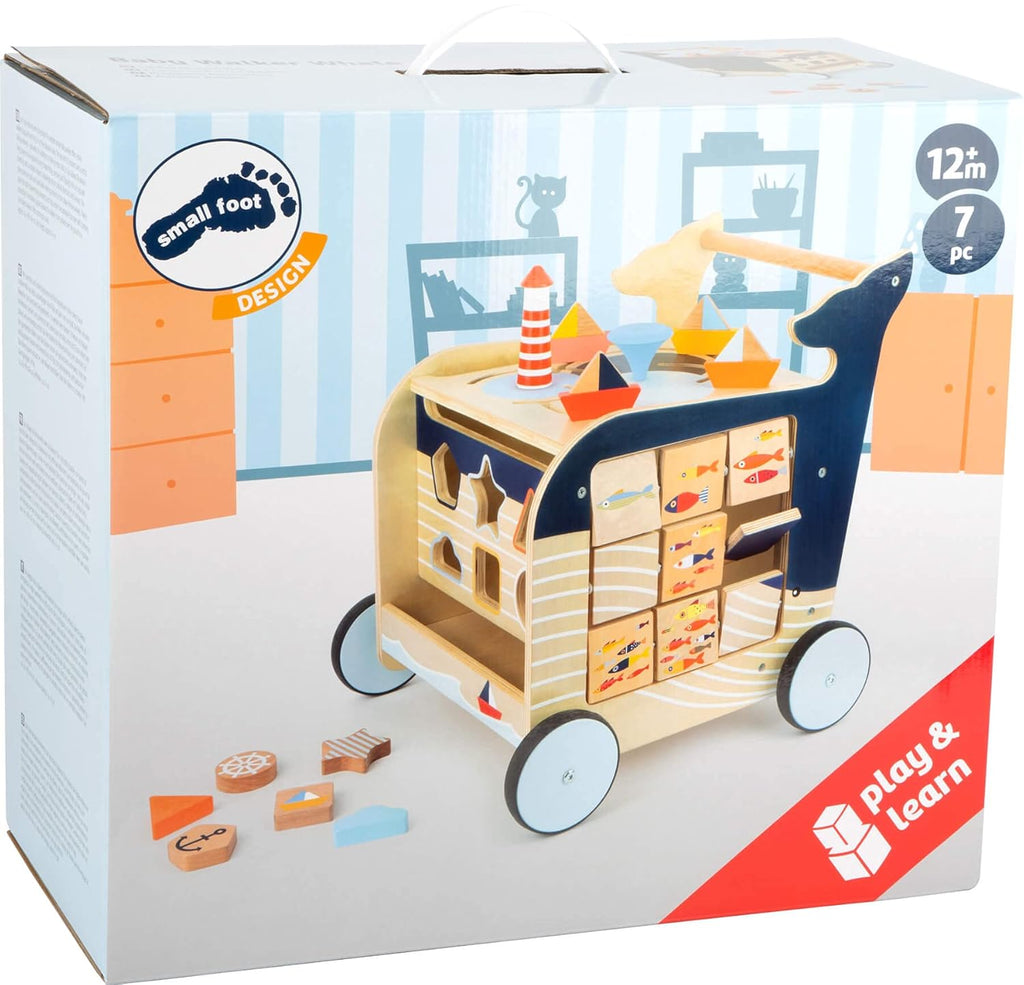 Wooden Whale Baby Walker by Small Foot
