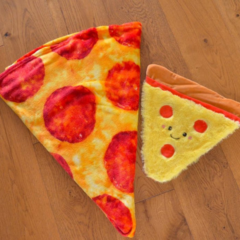 Wrap a Roni Pizza Blanket - Plush Pillow Combo by Buddy & Barney