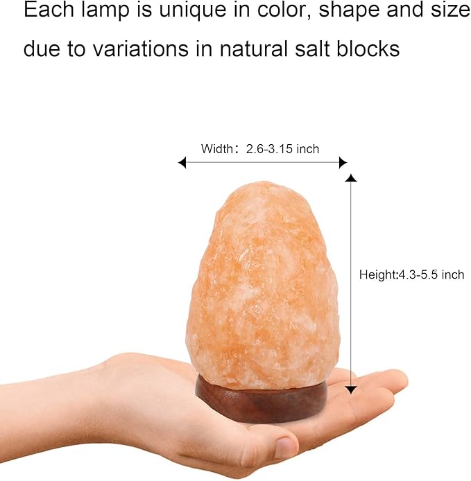 Wrcevtor Natural Salt Rock Night Lamp with 7 Colors Changing