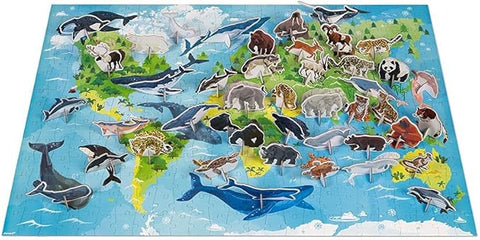 Janod WWF 9 Animals Puzzles - Match Wildlife and Habitats