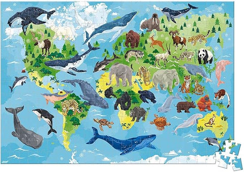 Janod WWF 9 Animals Puzzles - Match Wildlife and Habitats