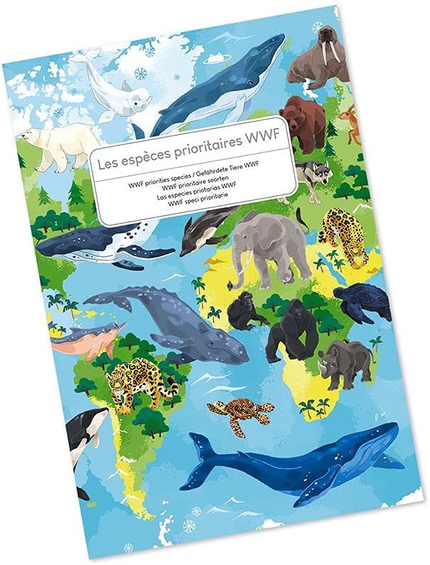 Janod WWF 9 Animals Puzzles - Match Wildlife and Habitats