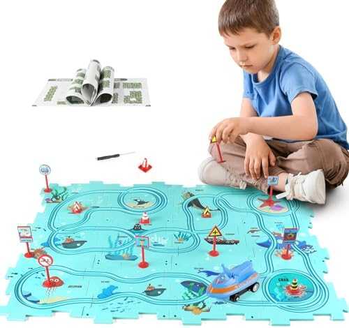 XAZASTOV Floor Puzzle Car Track Play Set