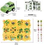 XAZASTOV Floor Puzzle Car Track Play Set