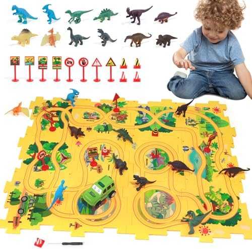 XAZASTOV Floor Puzzle Car Track Play Set