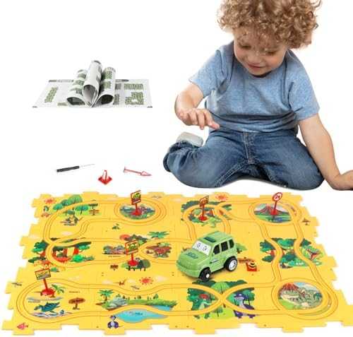 XAZASTOV Floor Puzzle Car Track Play Set