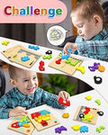 Yetonamr Wooden Vehicle Shape Puzzle Set (6 pcs)