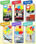Yetonamr Wooden Vehicle Shape Puzzle Set (6 pcs)