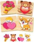 Yetonamr Wooden Vehicle Shape Puzzle Set (6 pcs)