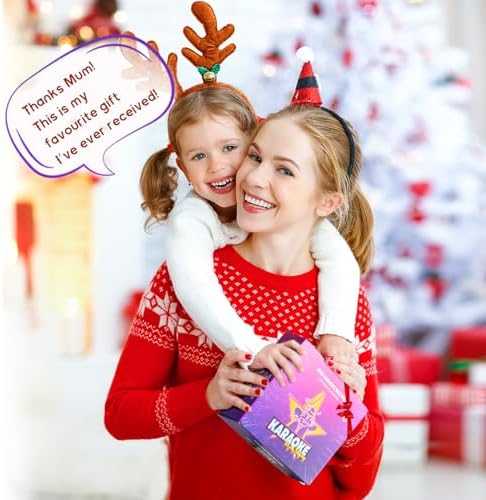 YLL Kids Karaoke Machine with 2 Wireless Microphones (Purple)