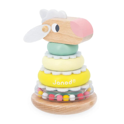 Janod Zigolos Stacking Sheep Balance Toy - Fun Wooden Stacking To