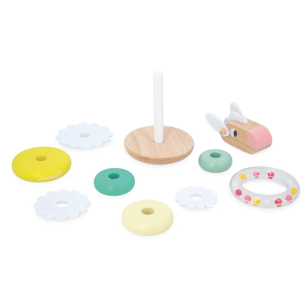 Janod Zigolos Stacking Sheep Balance Toy - Fun Wooden Stacking To