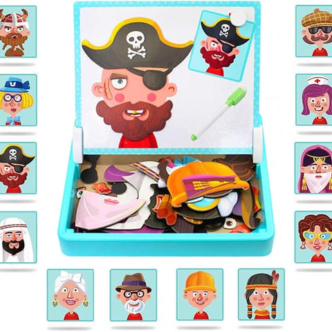 ZSFLZS Magnetic Puzzles Face Dress Up Travel Game
