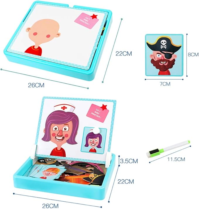 ZSFLZS Magnetic Puzzles Face Dress Up Travel Game