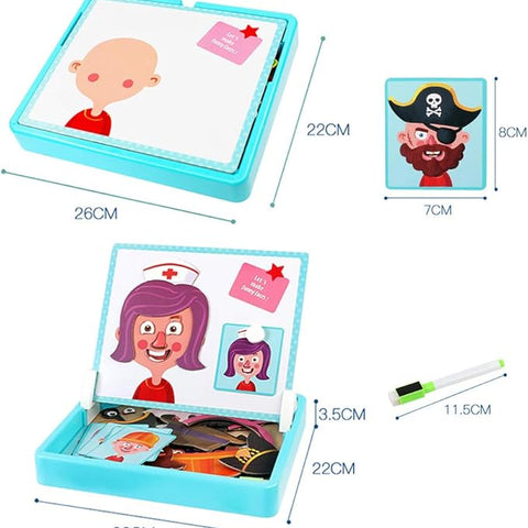 ZSFLZS Magnetic Puzzles Face Dress Up Travel Game