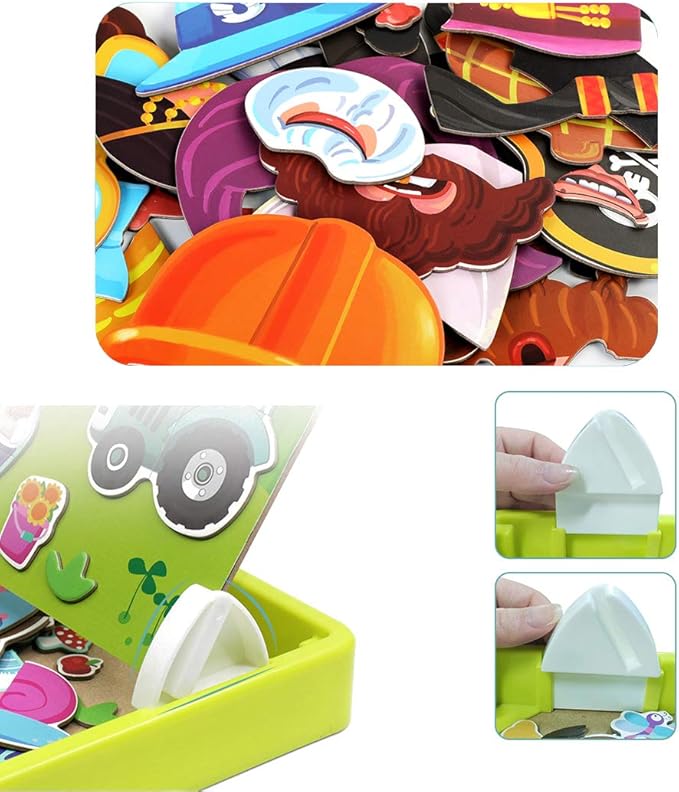 ZSFLZS Magnetic Puzzles Face Dress Up Travel Game