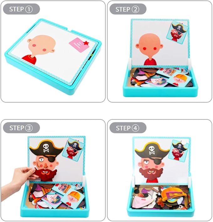 ZSFLZS Magnetic Puzzles Face Dress Up Travel Game